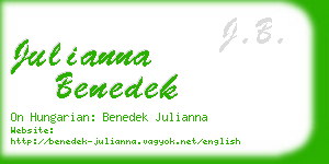 julianna benedek business card